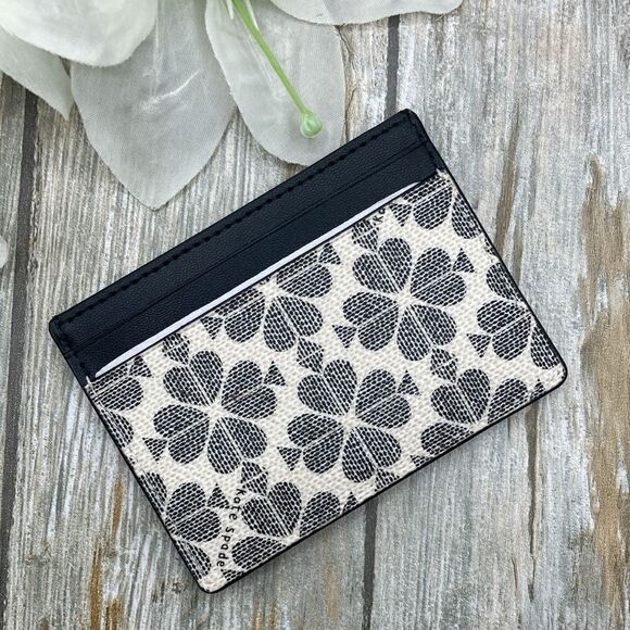 Kate Spade Signature Spade Flower Small Slim Card Holder Wallet Bag Purse - Picture 4 of 11